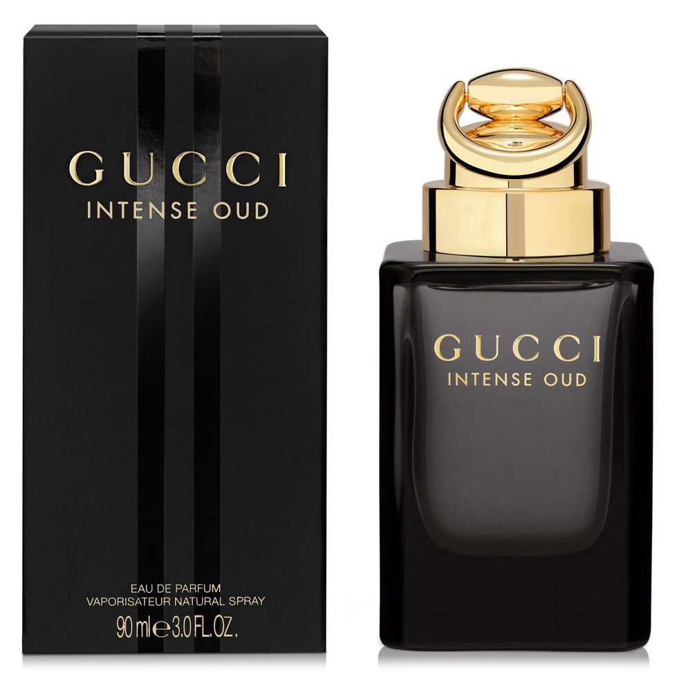 Gucci Intense Oud Eau de Parfum 90 ml bottle with box